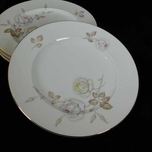 Johann Haviland China Sweetheart Rose Set of 4 Salad Plates Bavaria Germany Vtg - Picture 4 of 12